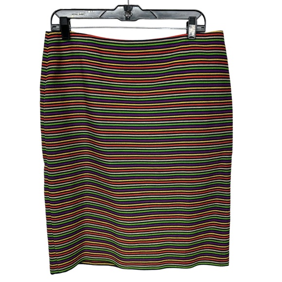 Talbots Dresses & Skirts - TALBOTS Skirt Size 12 colorful Striped Stretch Pencil Lined Back Zip bri…